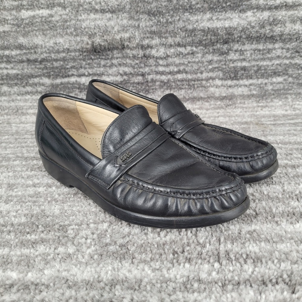 SAS Shoes Hand‎ Sewn Black Leather Comfort Loafers Mens Size 9